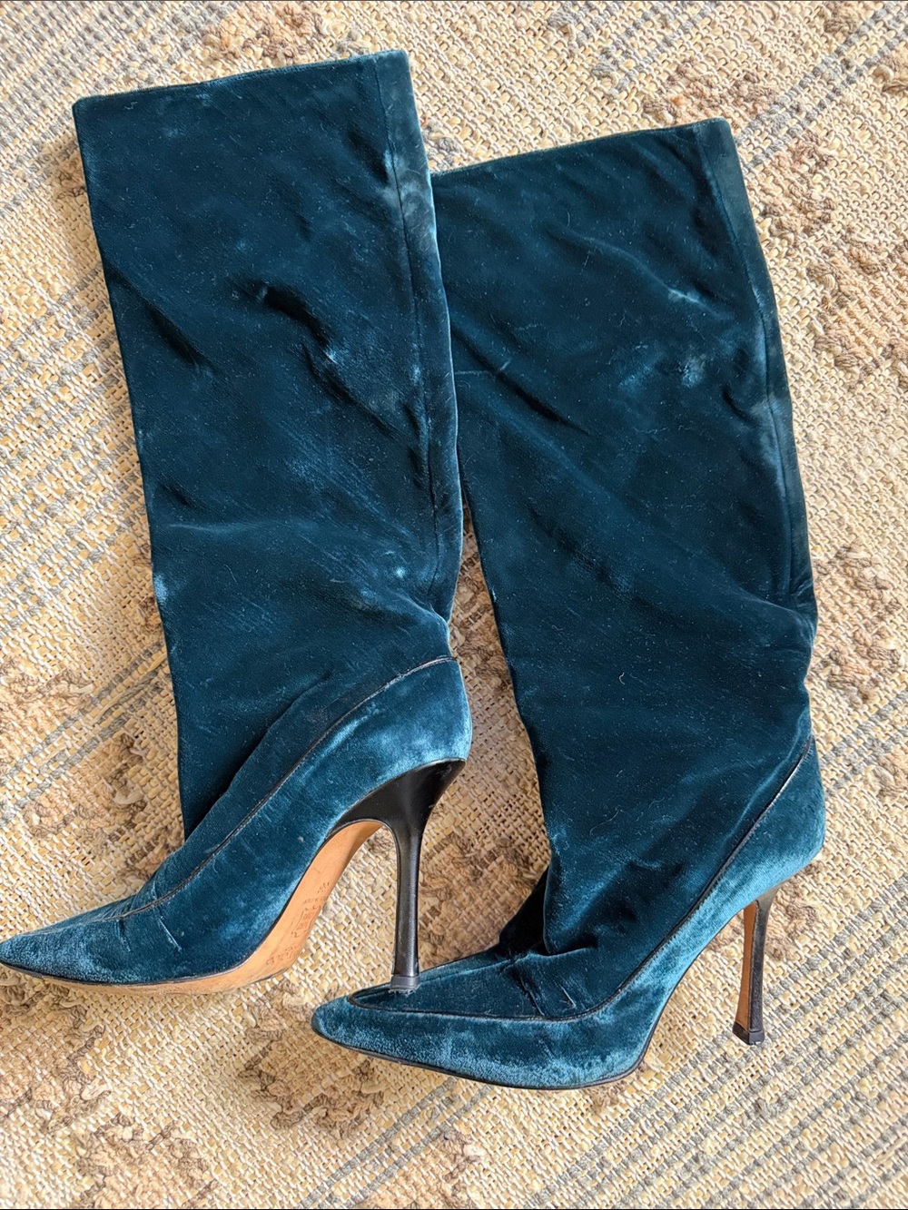 Jimmy Choo Velvet Knee High Boots EU 36